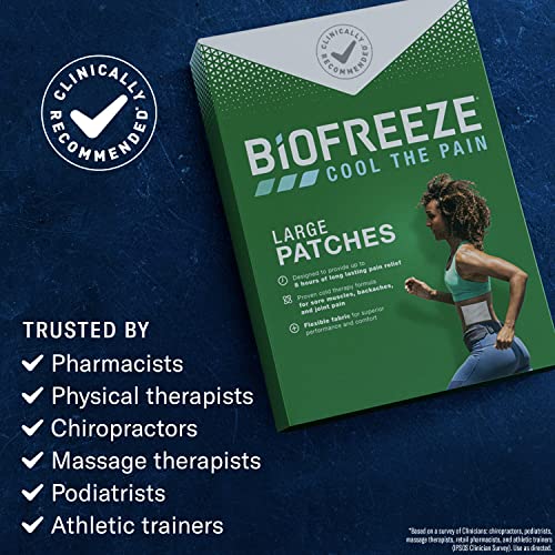 Biofreeze Pain Relief Patch, Large, 5 Patches