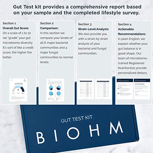 BIOHM Gut Test Kit for Gut Health and Digestive Health - Gut Bacteria Test Ho...