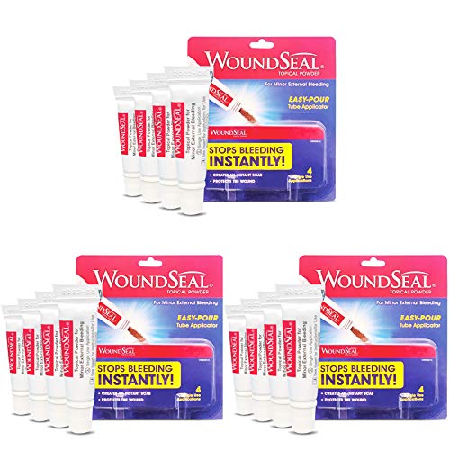 WoundSeal Powder 4 Each (Pack of 3) - Wound Care First Aid for Cuts, Scrapes ...