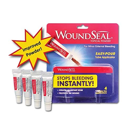 WoundSeal Powder 4 Each (Pack of 4) - Wound Care First Aid for Cuts, Scrapes ...