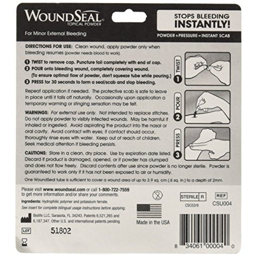 WoundSeal Powder, 4 ea (Pack of 2)