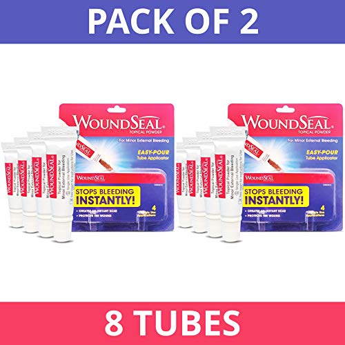 WoundSeal Powder 4 Each (Pack of 2) - Wound Care First Aid for Cuts, Scrapes ...
