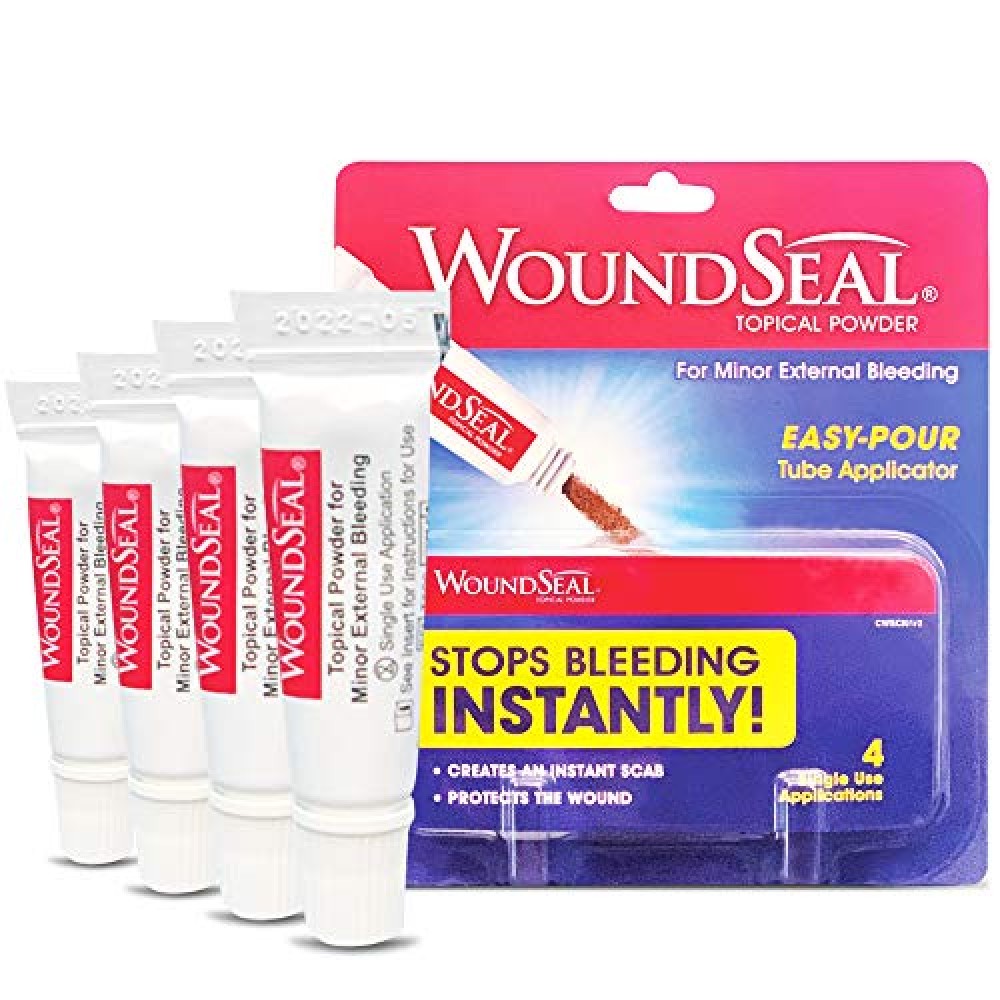 WoundSeal Topical Powder Wound Care First Aid for Cuts, Scrapes and ...