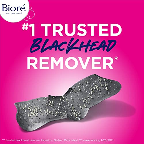 Bioré Charcoal Blackhead Remover Pore Strips, Nose Strips for Instant Blackhe...