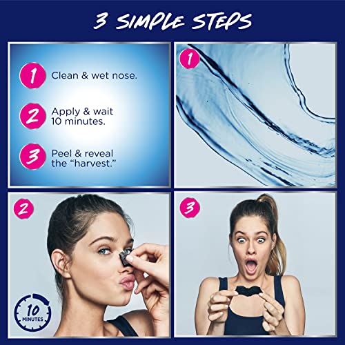Bioré Charcoal Blackhead Remover Pore Strips, Nose Strips for Instant Blackhe...