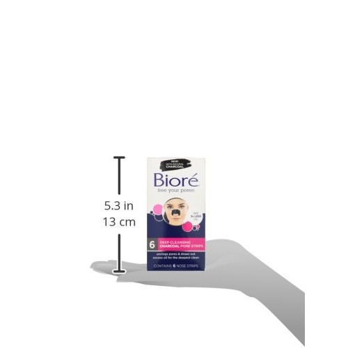 Bioré Charcoal, Deep Cleansing Pore Strips, Nose Strips for Blackhead Removal...