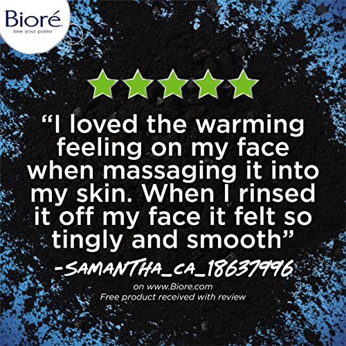 Bioré Charcoal Instantly Warming Clay Facial Mask for Oily Skin, with Natural...