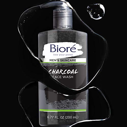 Bioré Men's Skincare Charcoal Face Wash, Deep Cleans Pores & Refreshes Skin, ...