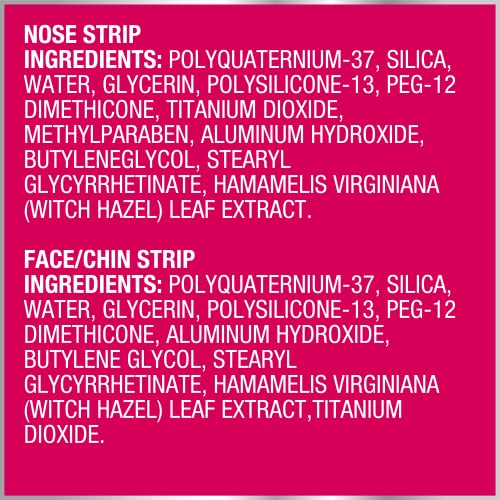 Bioré Nose+Face, Blackhead Remover Pore Strips, 12 Nose + 12 Face Strips for ...