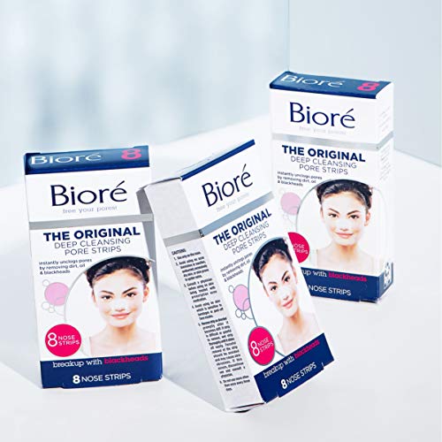 Bioré Original, Deep Cleansing Pore Strips, Nose Strips for Blackhead Removal...