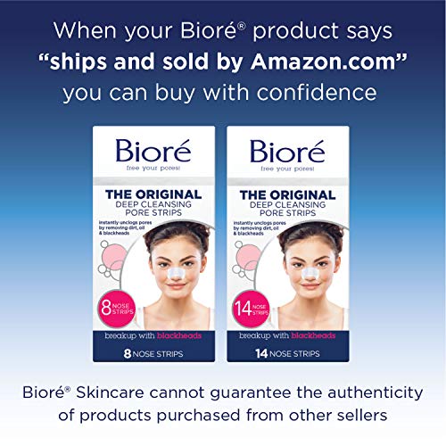Bioré Original, Deep Cleansing Pore Strips, Nose Strips for Blackhead Removal...