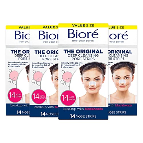 Bioré Original, Deep Cleansing Pore Strips, Nose Strips for Blackhead Removal...