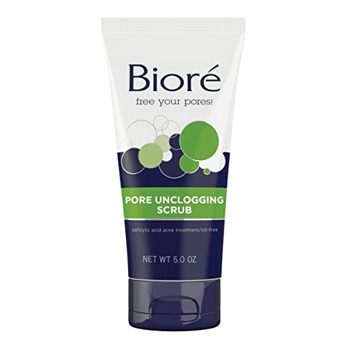 Bioré Pore Unclogging Scrub, Removes Excess Dirt and Oils, Face Scrub, with S...