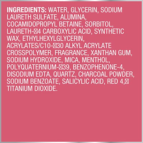 Bioré Rose Quartz + Charcoal Daily Face Wash, Oil Free Facial Cleanser Energi...