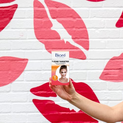 Bioré T-Zone Targeted Deep Cleansing Pore Strips, (5 Nose + 5 Face + 5 Chin P...