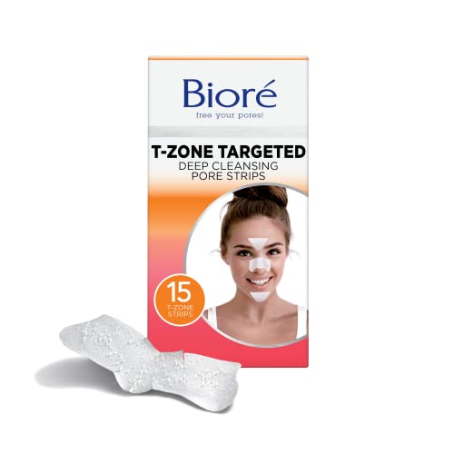 Bioré T-Zone Targeted Deep Cleansing Pore Strips, (5 Nose + 5 Face + 5 Chin P...