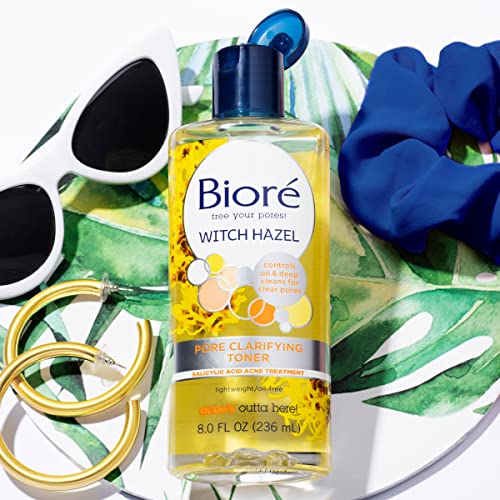 Bioré Witch Hazel Pore Clarifying Toner, with 2% Salicylic Acid for Acne Clea...