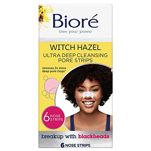 Bioré Witch Hazel Ultra Cleansing Pore Strips, Nose Strips, Clears Pores up t...