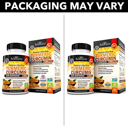Turmeric Curcumin with BioPerine 1500mg - Natural Joint & Healthy Inflammator...