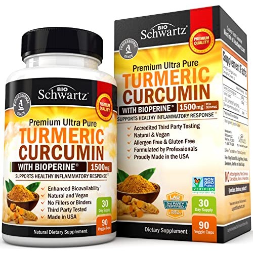 Turmeric Curcumin with BioPerine 1500mg - Natural Joint & Healthy Inflammator...