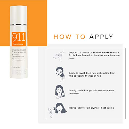 911 Quinoa Serum for Dry, Lifeless, and Damaged Hair 3.4 fl oz – Biotop Profe...