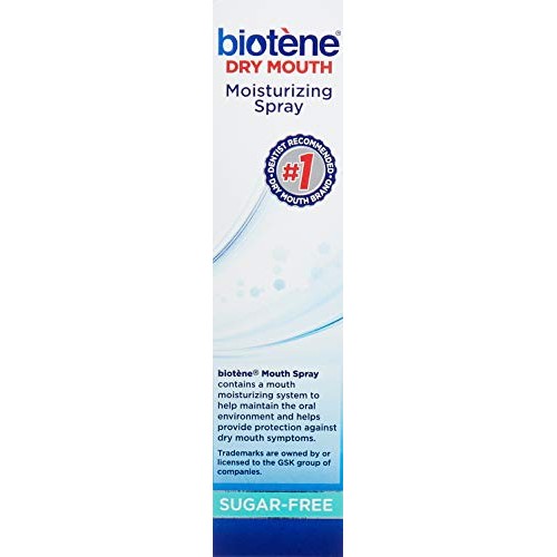 biotene Moisturizing Mouth Spray Gentle Mint, 1.5 FL OZ (Pack of 4