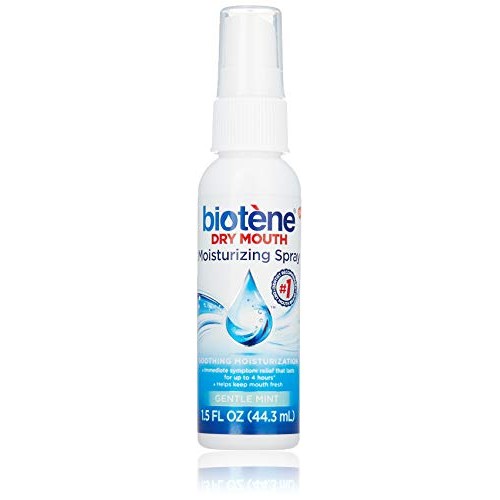 biotene Moisturizing Mouth Spray Gentle Mint, 1.5 FL OZ (Pack of 4