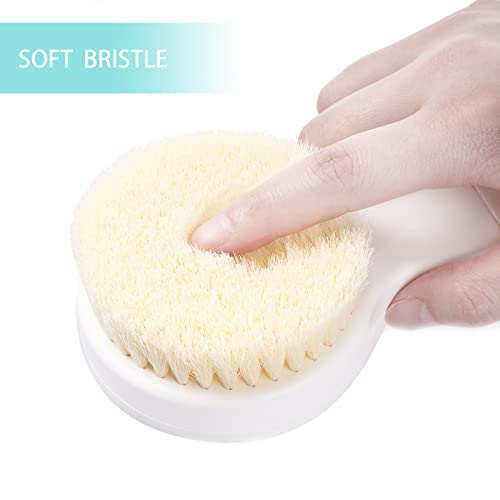 Bath Body Brush for Men and Women,Long Handle with TPR Grip,Body Wash can be ...