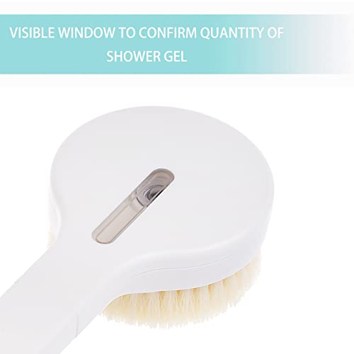 Bath Body Brush for Men and Women,Long Handle with TPR Grip,Body Wash can be ...