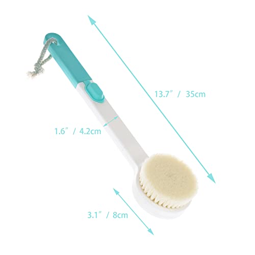 Bath Body Brush for Men and Women,Long Handle with TPR Grip,Body Wash can be ...