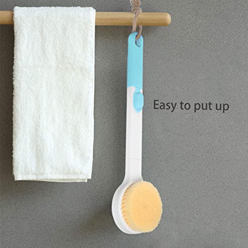 Bath Body Brush for Men and Women,Long Handle with TPR Grip,Body Wash can be ...