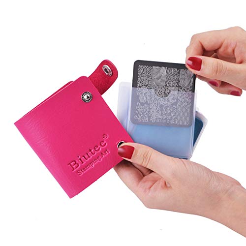 Biutee Nail Stamping Plates Set 12pcs Nail Plates 1stamper 1scraper 1storage ...