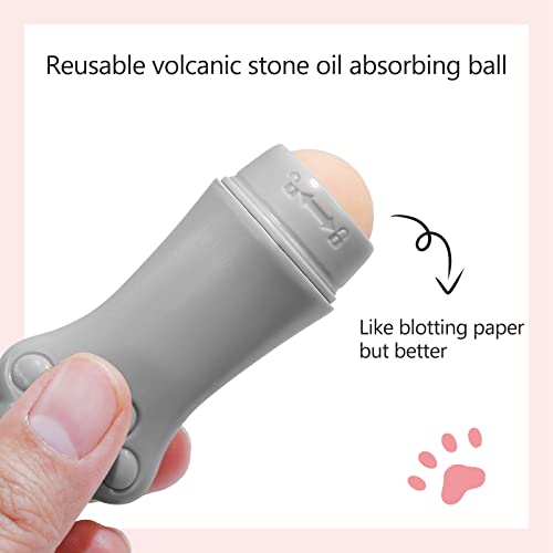 BK BEAKEY Volcanic Roller, Cat Paw Facial Skincare Tool, Oil Absorbing Roller...