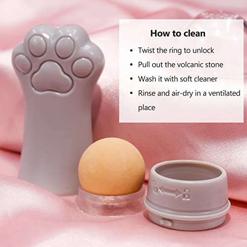 BK BEAKEY Volcanic Roller, Cat Paw Facial Skincare Tool, Oil Absorbing Roller...