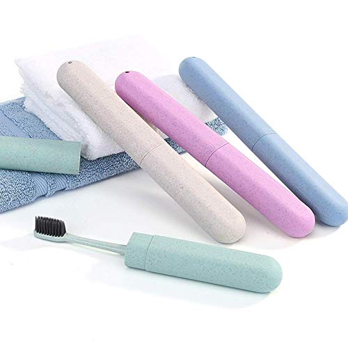 4 Pack Toothbrush Travel Case, Hooqict Portable Breathable Travel Toothbrush ...
