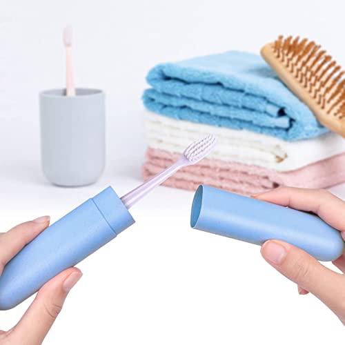 4 Pack Toothbrush Travel Case, Hooqict Portable Breathable Travel Toothbrush ...