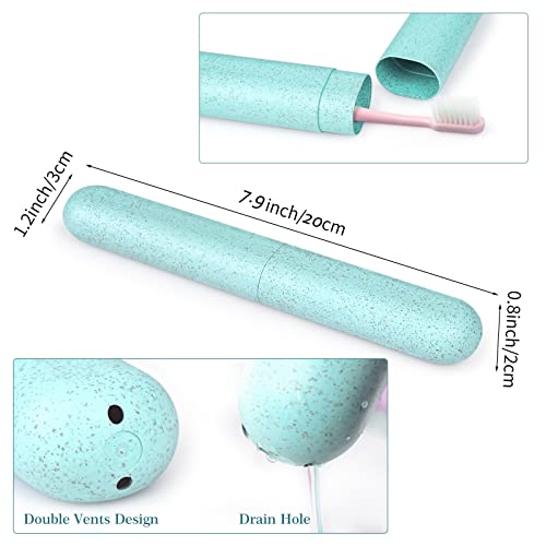 4 Pack Toothbrush Travel Case, Hooqict Portable Breathable Travel Toothbrush ...