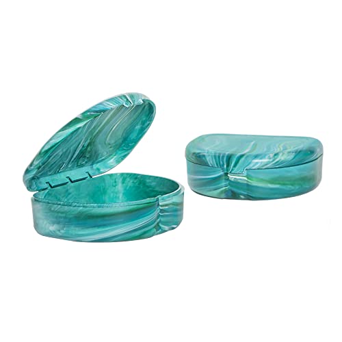 Marble Retainer Cases with Labels - Pack of 3 (colors may very)