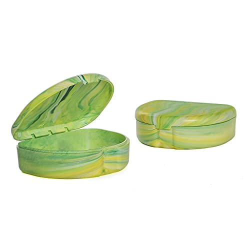 Marble Retainer Cases with Labels - Pack of 3 (colors may very)