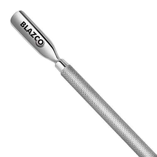 Blazco Cuticle Pusher Professional Grade Stainless Steel Dual Sided Nail Clea...