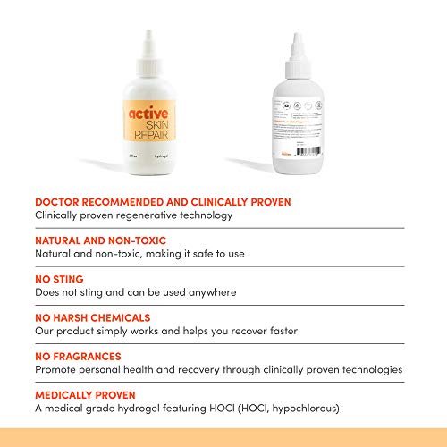 Active Skin Repair Hydrogel - Natural & Non-Toxic First Aid Healing Ointment ...