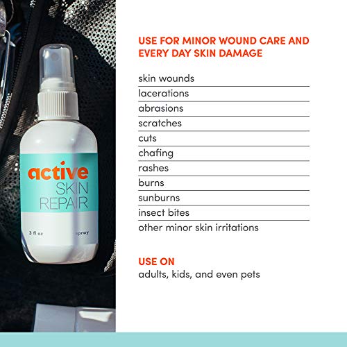 Active Skin Repair Spray - Natural & Non-Toxic First Aid Healing Ointment & A...