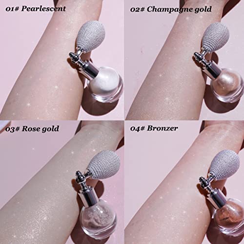 Glitter Sparkle Spray Powder for Body Face Hair,Shimmering Highlighter Spray ...