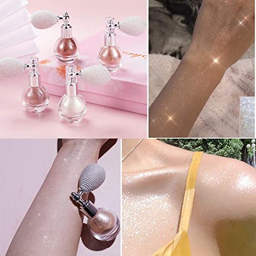 Glitter Sparkle Spray Powder for Body Face Hair,Shimmering Highlighter Spray ...