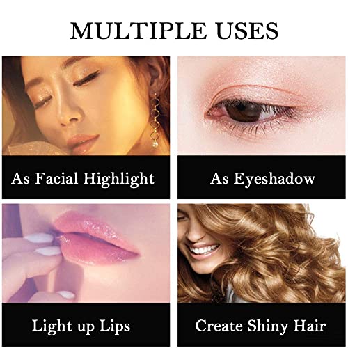 Glitter Sparkle Spray Powder for Body Face Hair,Shimmering Highlighter Spray ...