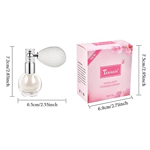 Glitter Sparkle Spray Powder for Body Face Hair,Shimmering Highlighter Spray ...