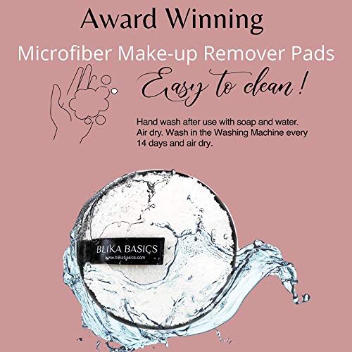 Reusable Makeup Remover Pads perfect for Sensitive skin - 5 pack White Microf...