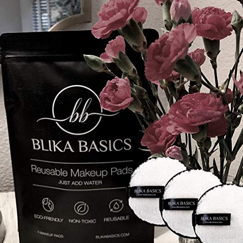 Reusable Makeup Remover Pads perfect for Sensitive skin - 5 pack White Microf...