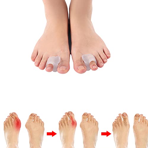 4pcs Soft and Gentle Clear Gel Toe Separators for Overlapping Toes Bunions Bi...