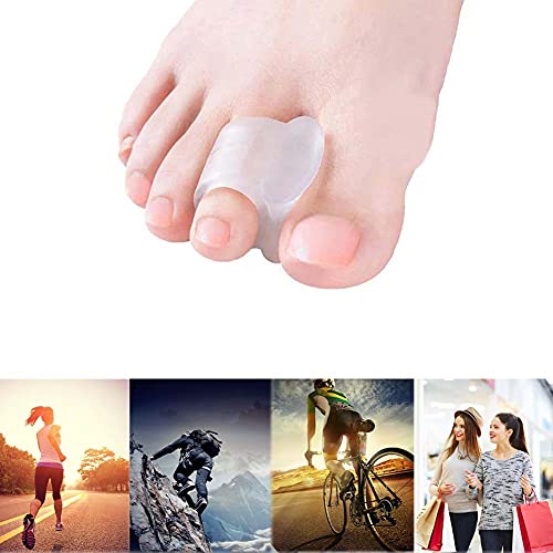 4pcs Soft and Gentle Clear Gel Toe Separators for Overlapping Toes Bunions Bi...